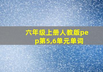 六年级上册人教版pe p第5,6单元单词